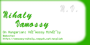 mihaly vamossy business card